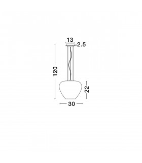 Nala Dome Pendant Ceiling Light Chrome Aluminium Smoke Glass LED E27-2