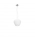 Nala Dome Pendant Ceiling Light Chrome Aluminium Opal Glass LED E27-1