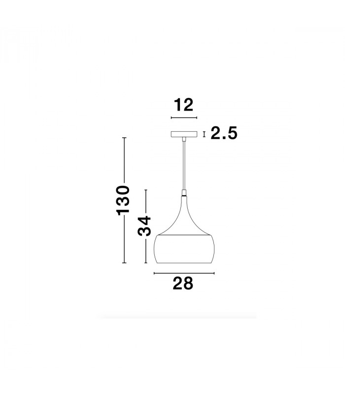 Bel Dome Pendant Ceiling Light Amber Glass Chrome Metal Clear LED E27-5