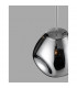 Lava 25cm Pendant Ceiling Light Chrome Metal Handmade Chrome Glass LED E27-2