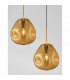Lava 25cm Pendant Ceiling Light Gold Metal Handmade Gold Glass LED E27-4