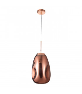 Lava 22cm Pendant Ceiling Light Copper Metal Handmade Copper Glass LED E27-1