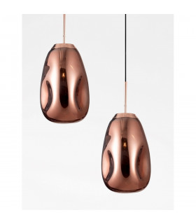 Lava 22cm Pendant Ceiling Light Copper Metal Handmade Copper Glass LED E27-2