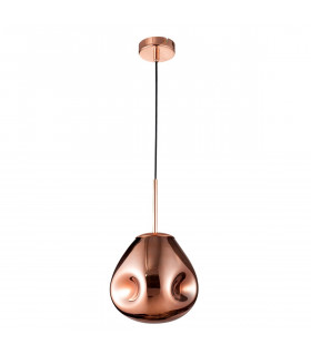 Lava 25cm Pendant Ceiling Light Copper Metal Handmade Copper Glass LED E27-1