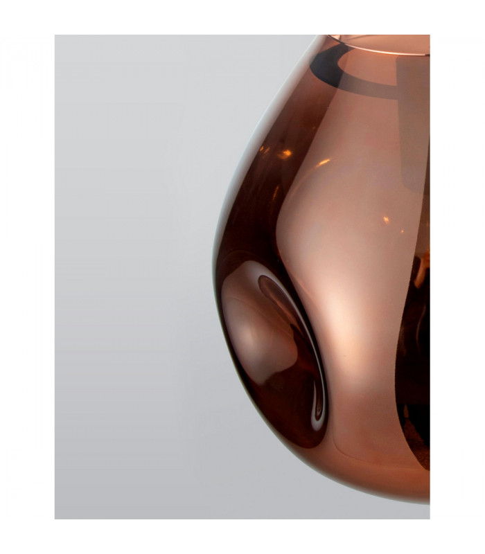 Lava 25cm Pendant Ceiling Light Copper Metal Handmade Copper Glass LED E27-3