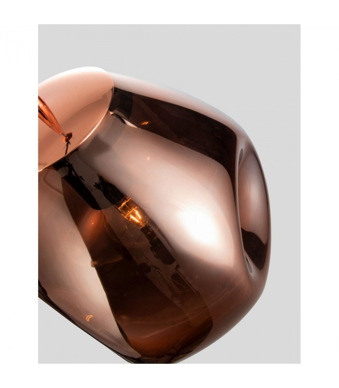 Lava 25cm Pendant Ceiling Light Copper Metal Handmade Copper Glass LED E27-4