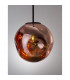 Mayan Globe Pendant Ceiling Light Matt Black Metal Copper Glass LED E27-3