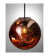 Mayan Globe Pendant Ceiling Light Matt Black Metal Copper Glass LED E27-5