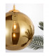 Nazio 35cm Dome Pendant Ceiling Light Gold Glass Chrome Aluminium LED E27-2