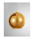 Nazio 35cm Dome Pendant Ceiling Light Gold Glass Chrome Aluminium LED E27-3