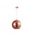 Nazio 35cm Dome Pendant Ceiling Light Copper Glass Chrome Aluminium LED E27-1