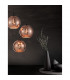 Blaze 3 Light Cluster Pendant Ceiling Light Copper Glass Black Metal LED E27-2
