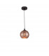 Blaze Dome Pendant Ceiling Light Copper Glass Black Metal LED E27-1