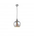 Bennett Dome Pendant Ceiling Light Chrome Glass Metal LED E27-1