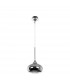 Cioto Dome Pendant Ceiling Light Metal Chrome Outside White Chrome Inside LED E14-1