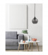 Adelina Dome Pendant Ceiling Light Smoke Glass Black Metal LED E27-2