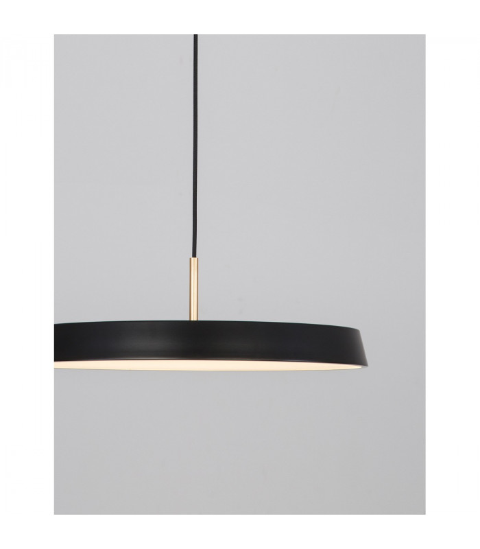Vetro Integrated LED Pendant Ceiling Light Matt Black Aluminium LED 41W 2693Lm 3000K-2