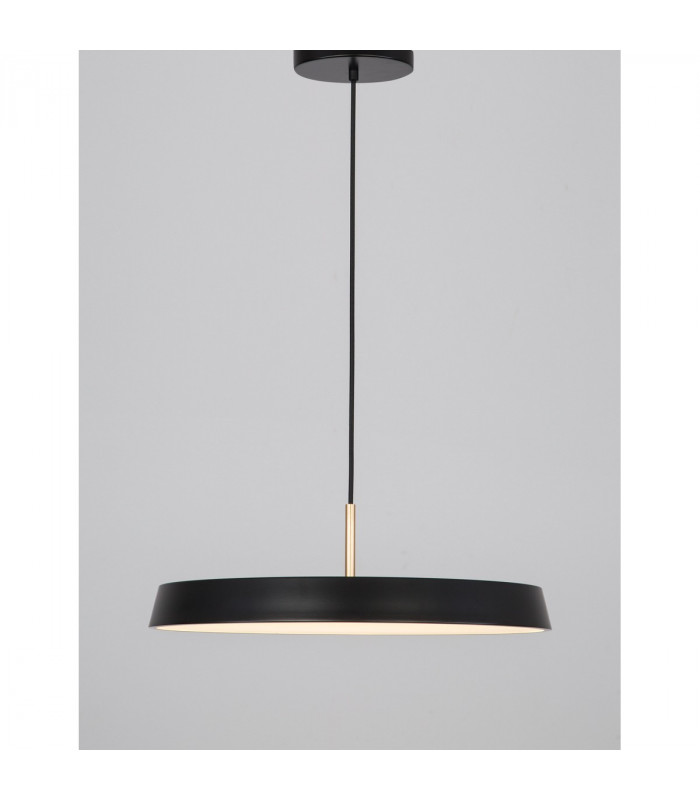 Vetro Integrated LED Pendant Ceiling Light Matt Black Aluminium LED 41W 2693Lm 3000K-3
