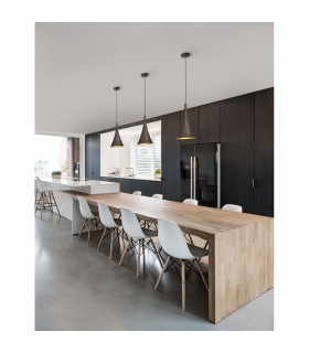 Nuorese 20cm Dome Pendant Ceiling Light Aluminium Dark Brown Outside Gold Inside LED E27-2