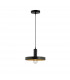 Garni Dome Pendant Ceiling Light Black Metal Outside Gold Inside Black LED E27-1