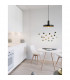 Garni Dome Pendant Ceiling Light Black Metal Outside Gold Inside Black LED E27-2