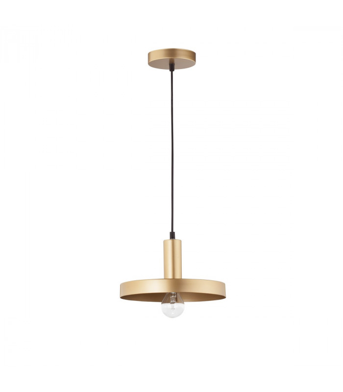 Garni Dome Pendant Ceiling Light Gold Metal Outside Inside Black LED E27-1