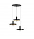 Garni 3 Light Cluster Pendant Ceiling Light Black Metal Outside Gold Inside Black LED E27-1