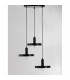 Garni 3 Light Cluster Pendant Ceiling Light Black Metal Outside Gold Inside Black LED E27-3
