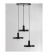Garni 3 Light Cluster Pendant Ceiling Light Black Metal Outside Gold Inside Black LED E27-4