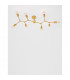 Calisto 8 Light Multi Arm Semi Flush Ceiling Lamp Brass Metal LED E27-3