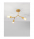 Calisto 3 Light Multi Arm Semi Flush Ceiling Lamp Brass Metal LED E27-2