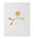 Calisto 3 Light Multi Arm Semi Flush Ceiling Lamp Brass Metal LED E27-4