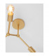 Calisto 3 Light Multi Arm Semi Flush Ceiling Lamp Brass Metal LED E27-5