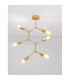Calisto 6 Light Multi Arm Semi Flush Ceiling Lamp Brass Metal LED E27-3