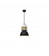 Quin Dome Pendant Ceiling Light Black Brass Metal LED E27-1