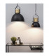 Quin Dome Pendant Ceiling Light Black Brass Metal LED E27-2