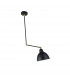 Virgo Dome Pendant Ceiling Light Black Brass Metal LED E27-1