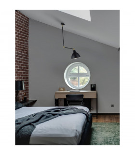 Virgo Dome Pendant Ceiling Light Black Brass Metal LED E27-2