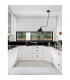 Virgo Dome Pendant Ceiling Light Black Brass Metal LED E27-3