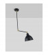 Virgo Dome Pendant Ceiling Light Black Brass Metal LED E27-4