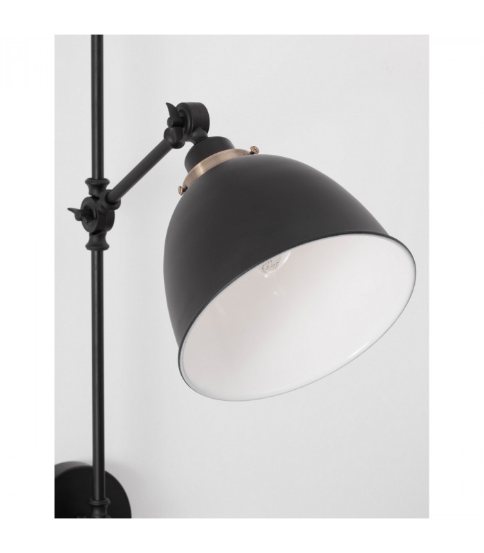 Virgo Dome Wall Lamp Black Brass Metal LED E27-3