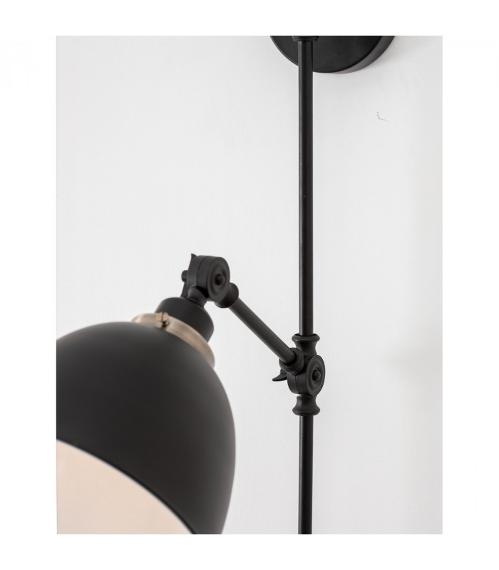 Virgo Dome Wall Lamp Black Brass Metal LED E27-5