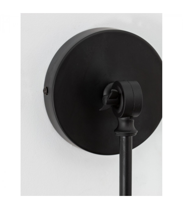 Virgo Dome Wall Lamp Black Brass Metal LED E27-7