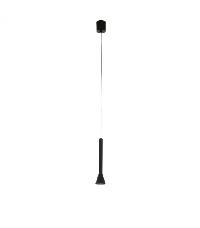 Navan Integrated LED Pendant Ceiling Light Matt Black Aluminium LED 6W 530Lm 3000K-1
