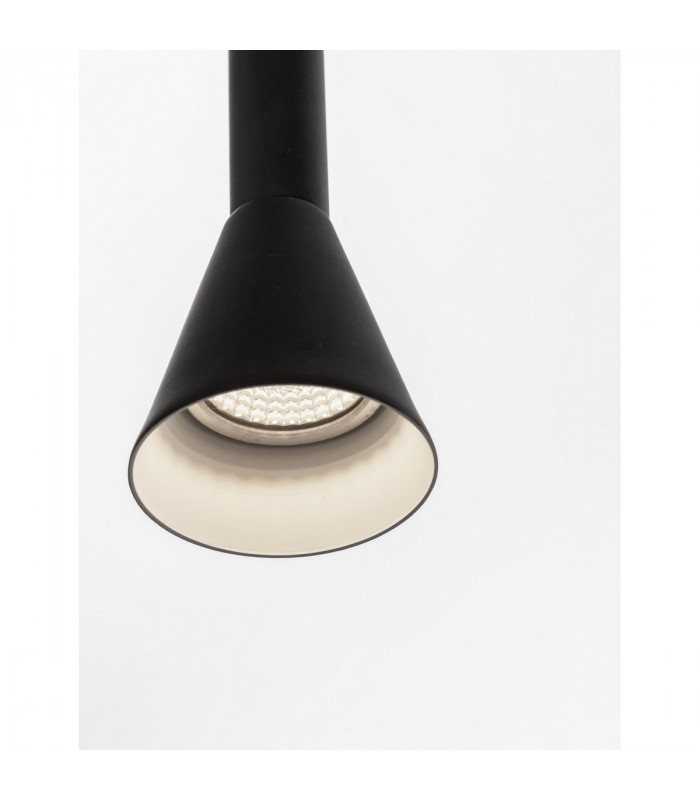 Navan Integrated LED Pendant Ceiling Light Matt Black Aluminium LED 6W 530Lm 3000K-6