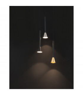 Navan Integrated LED Pendant Ceiling Light Satin Nickel Black Aluminium LED 6W 530Lm 3000K-2