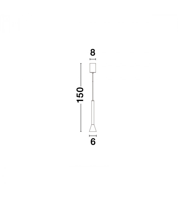 Navan Integrated LED Pendant Ceiling Light Satin Nickel Black Aluminium LED 6W 530Lm 3000K-6