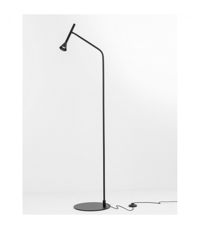 Navan Task Floor Lamp Matt Black Steel Aluminium LED 6W 530Lm 3000K-4