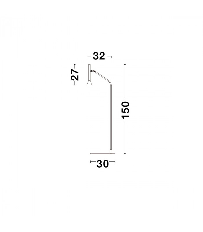 Navan Task Floor Lamp Matt Black Steel Aluminium LED 6W 530Lm 3000K-9