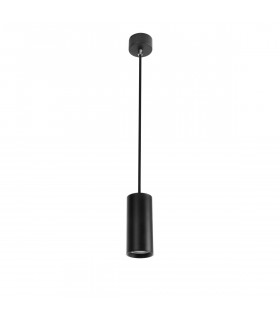 Aila Slim Pendant Ceiling Light Sandy Black Aluminium LED GU10 1x10W-1